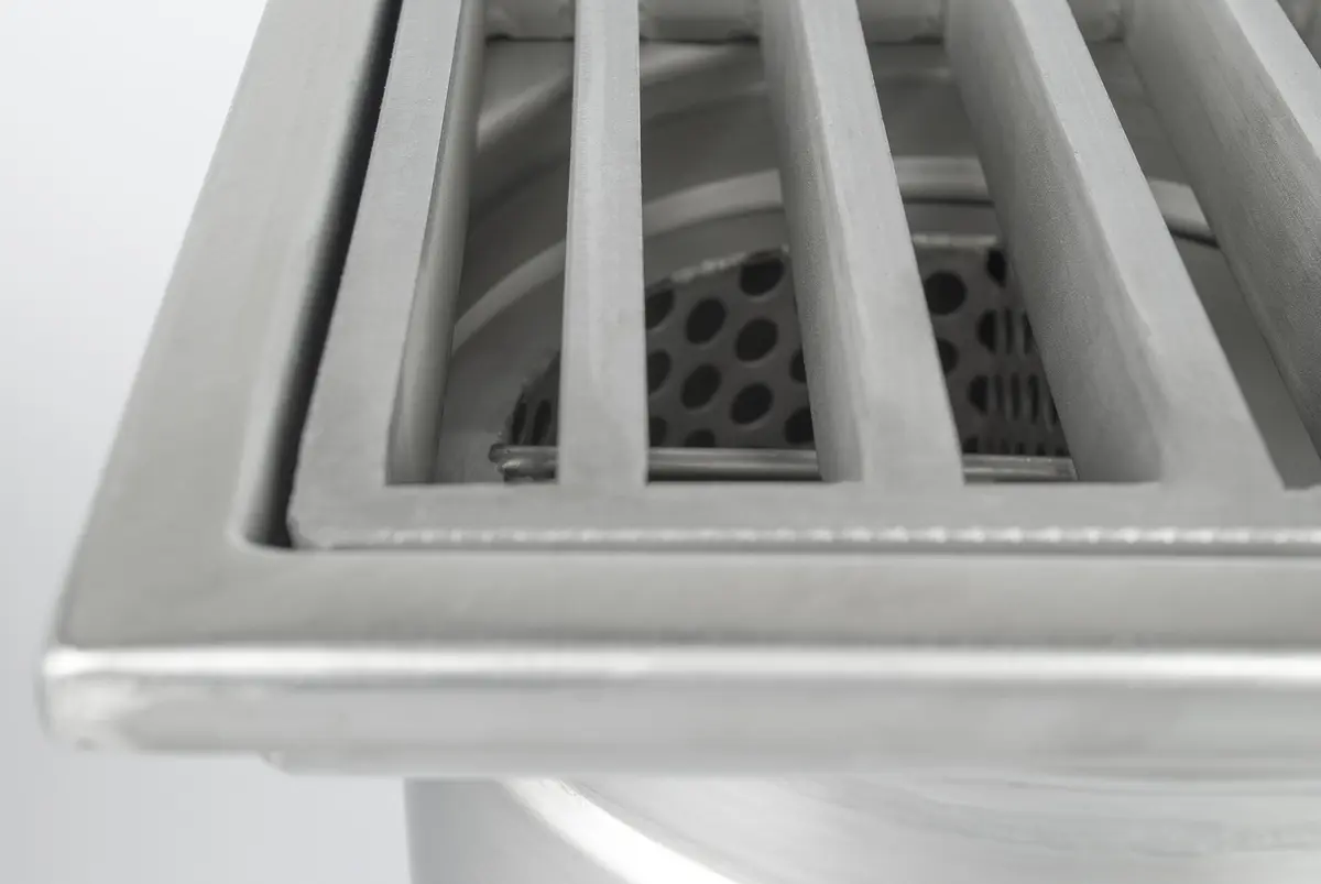 Grille d'évacuation en acier inoxydable avec couvercle à échelle