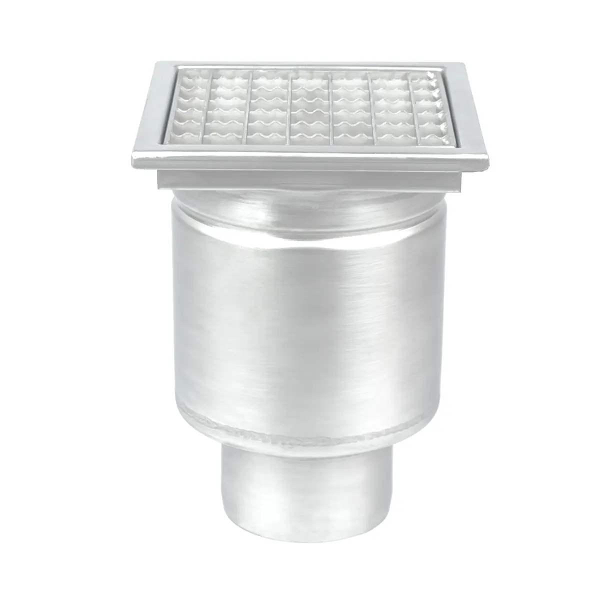 Siphon en acier inoxydable avec grille antidérapante DN110