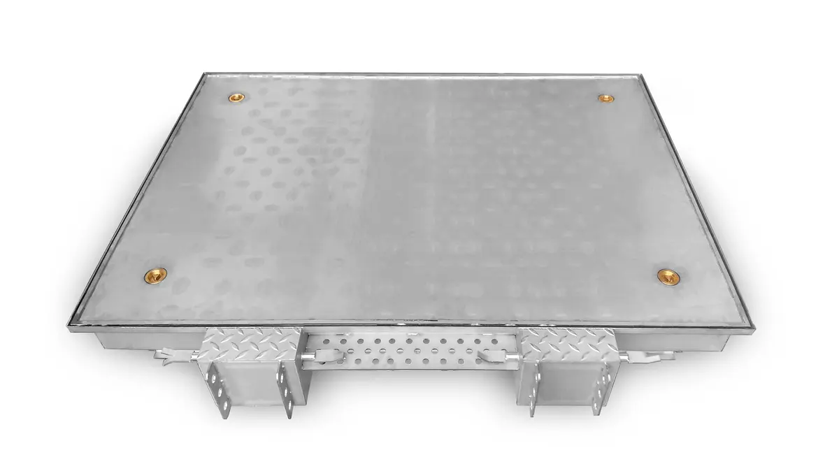 Couvercle de regard en acier inoxydable, professionnel, monobloc avec couvercle pour remplissage d'asphalte ou de résine