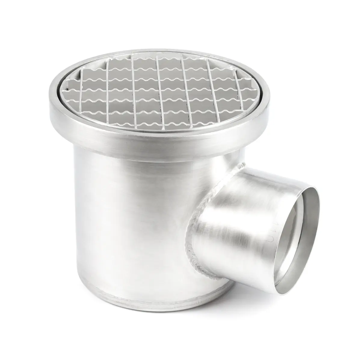 Siphon de sol rond professionnel en acier inoxydable avec couverture à grille