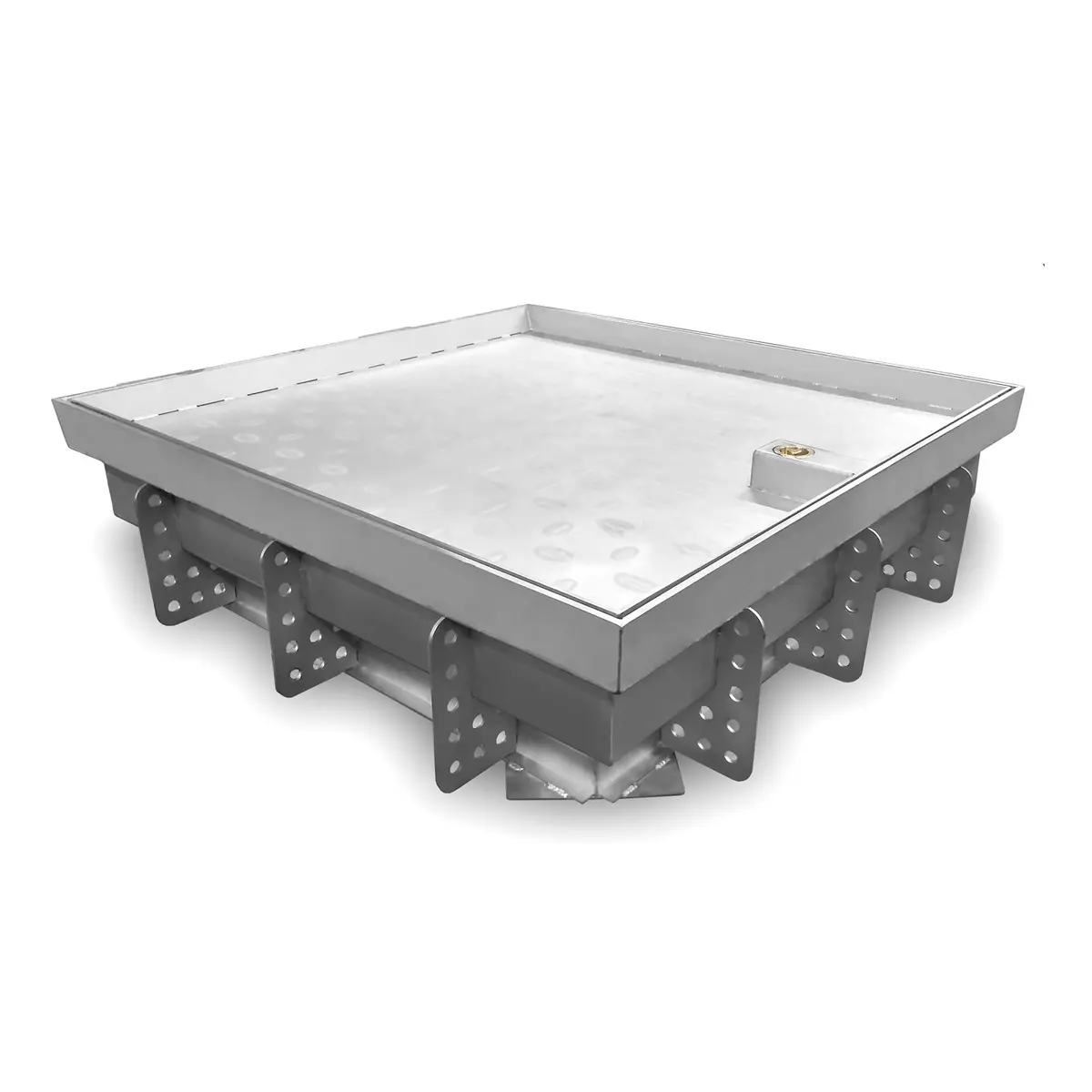 Trappe d’inspection professionnelle en acier inoxydable avec couvercle pour pavés ou béton
