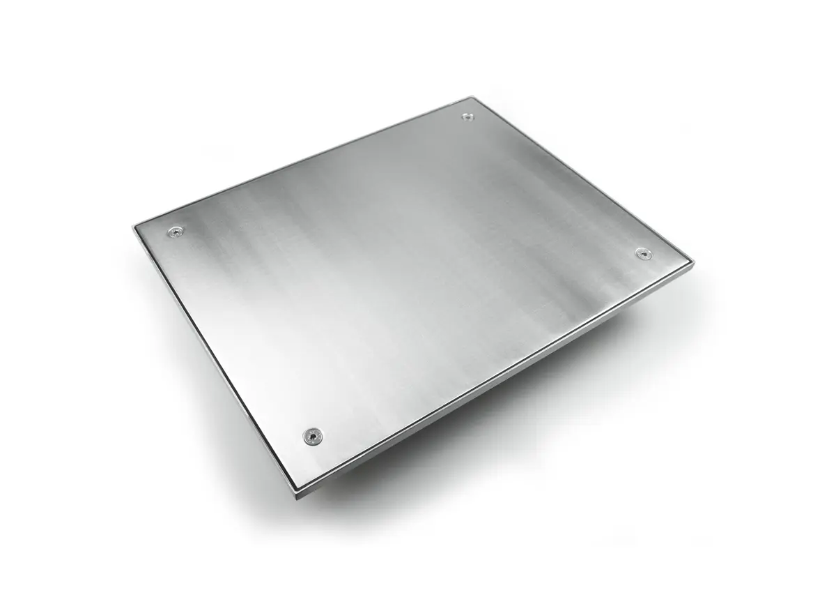 Couvercle d'inspection rectangulaire en acier inoxydable, vissé