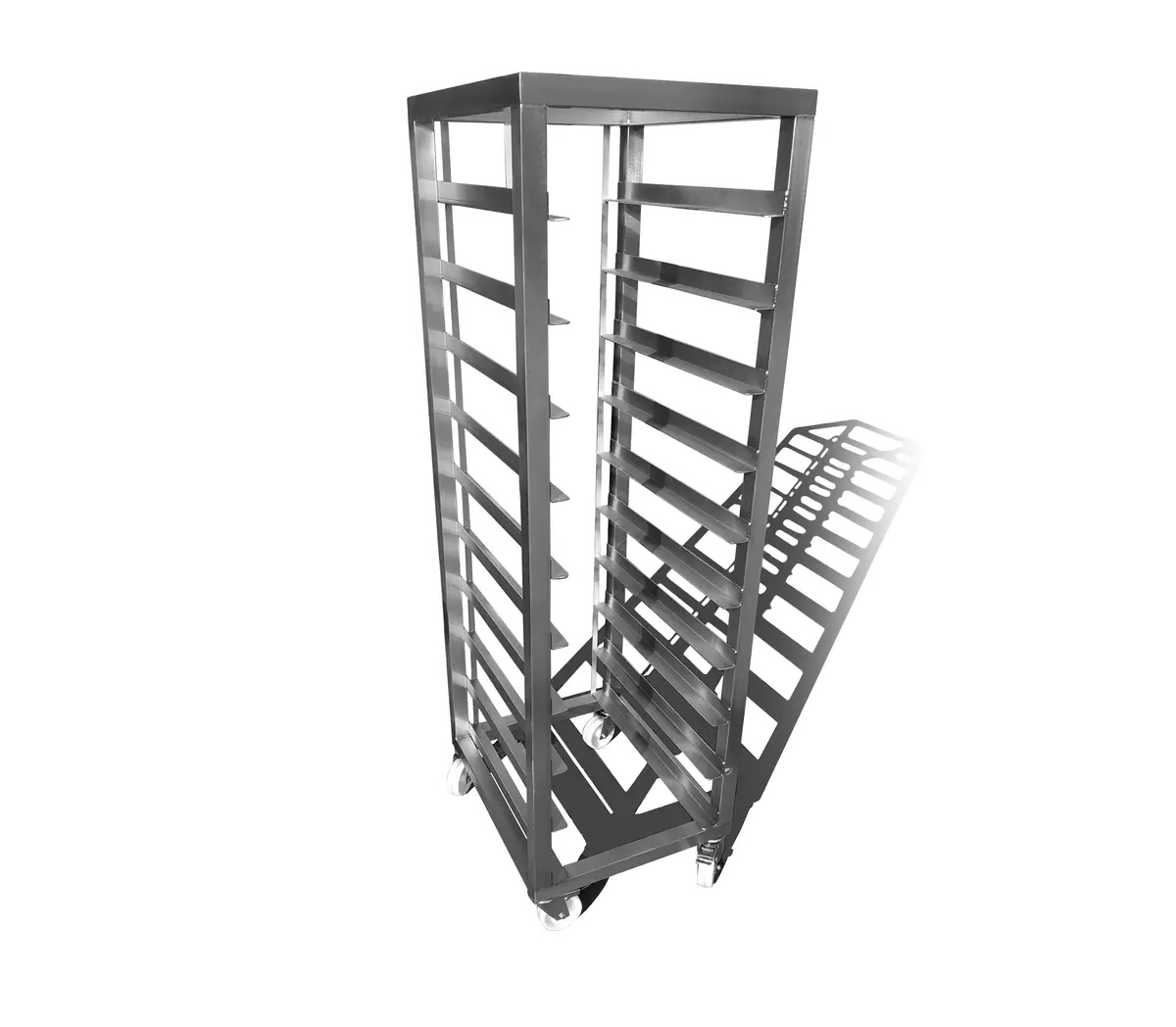 Chariot de transport en acier inoxydable