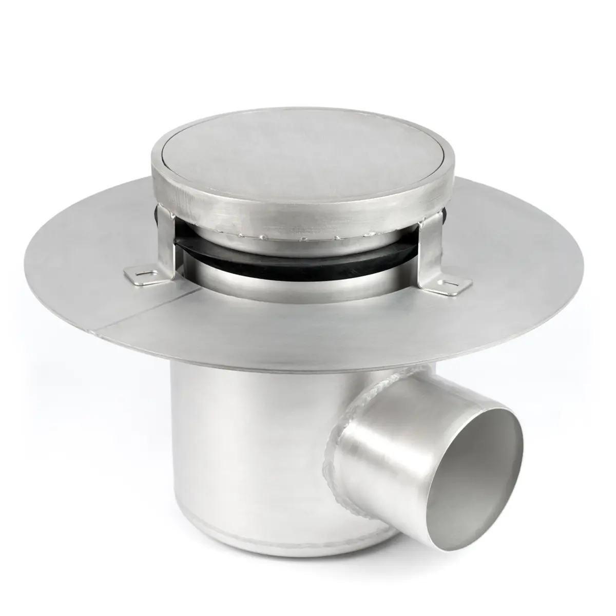 Entrée latérale ronde, en deux parties, avec couvercle étanche