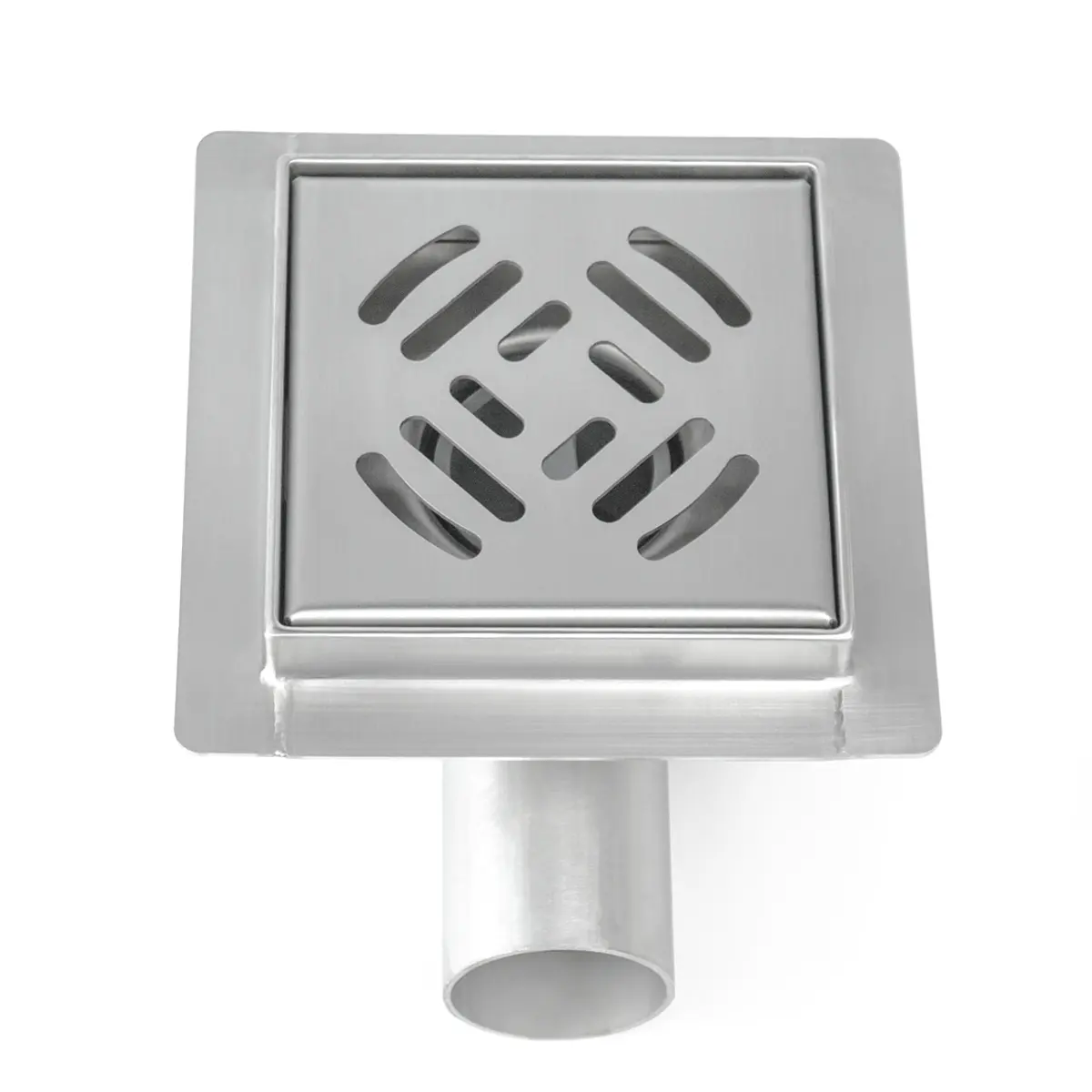Grille de sol en acier inoxydable avec évacuation latérale