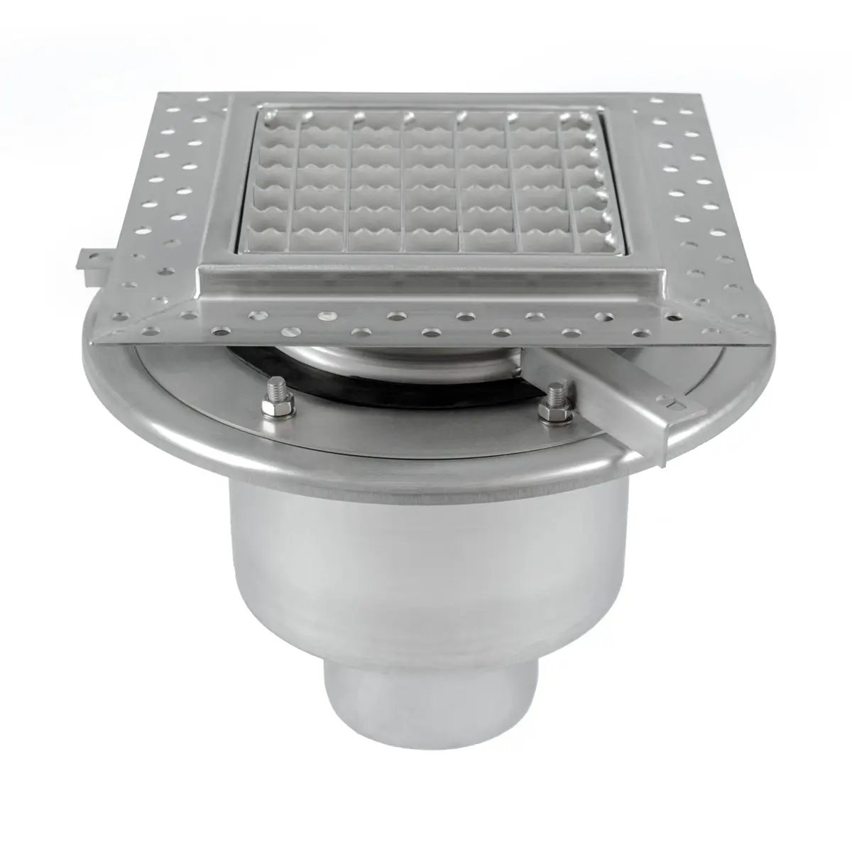 Siphon de sol en deux parties BK_KRD 250x250mm avec couvercle antidérapant