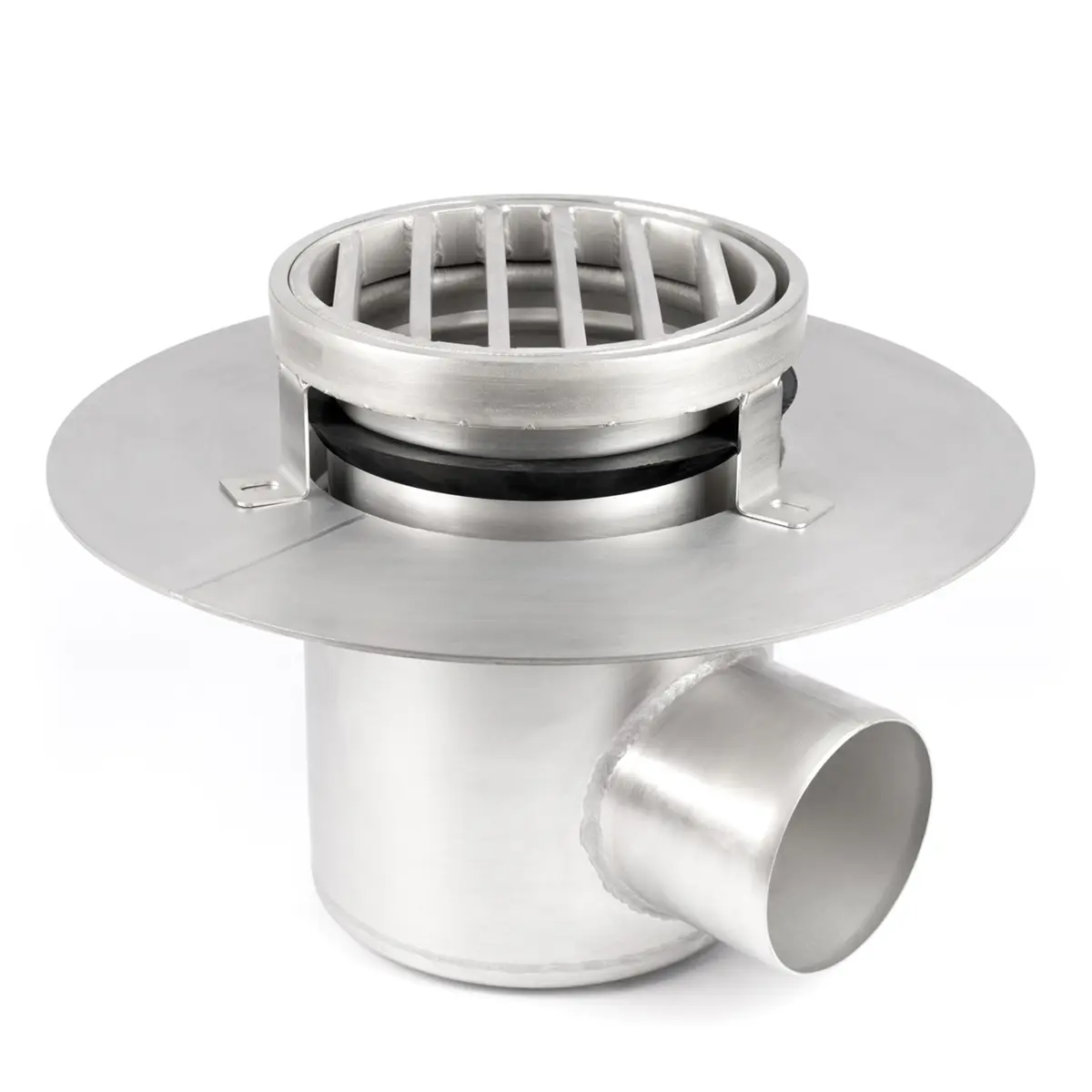 Entrée latérale ronde, en deux parties, avec couvercle à échelle