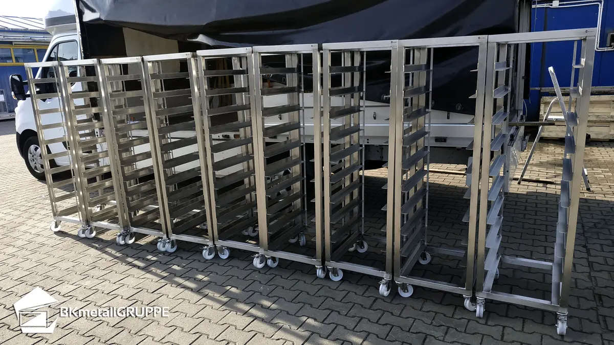 Chariots de transport en acier inoxydable