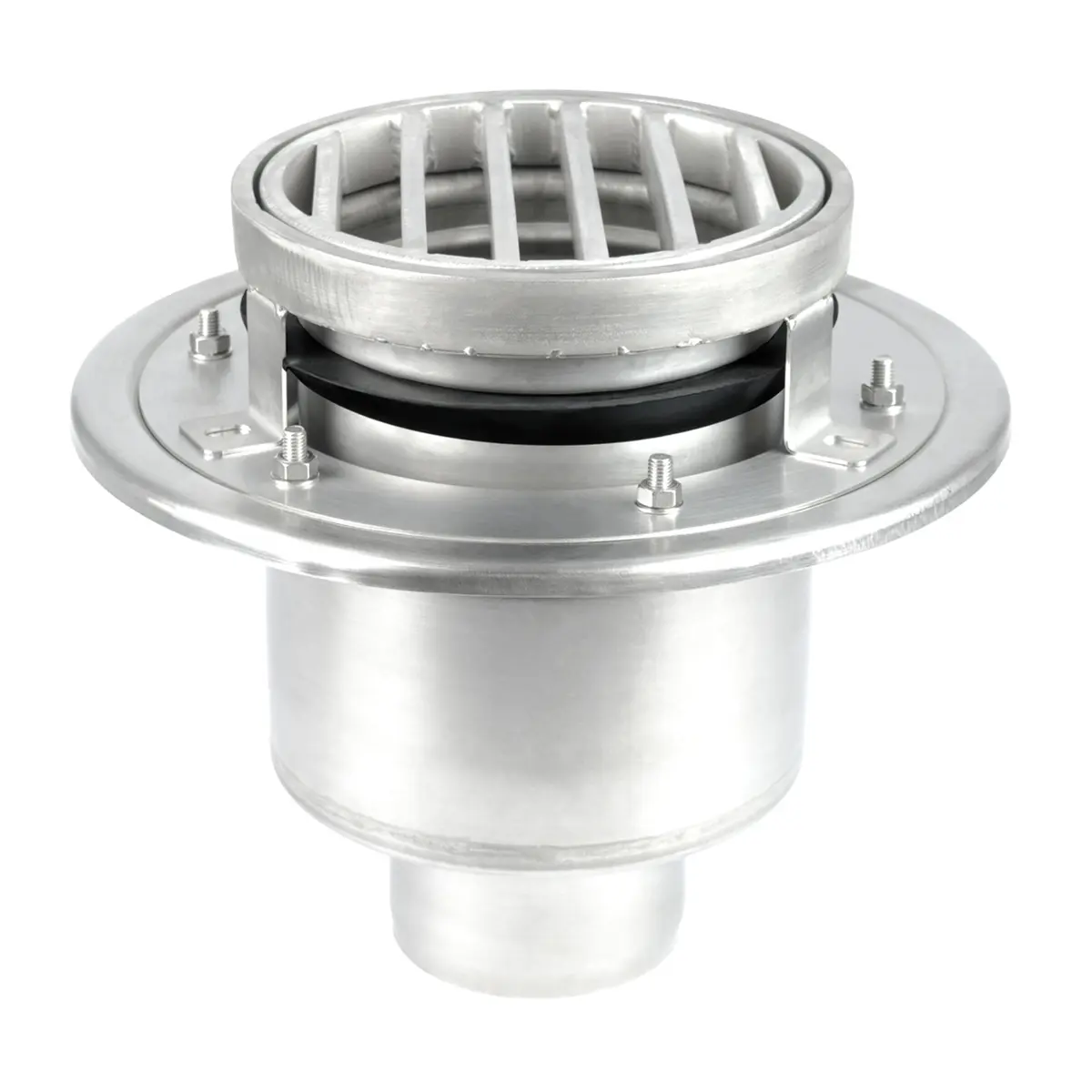 Siphon de sol rond en deux parties avec couvercle à échelle