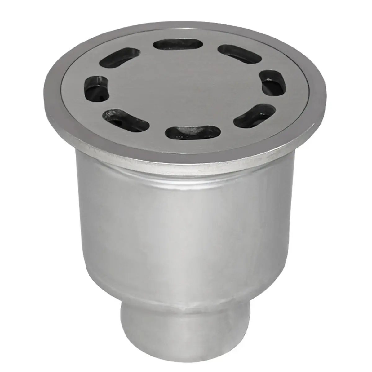 Siphon vertical rond avec couverture à plaque perforée