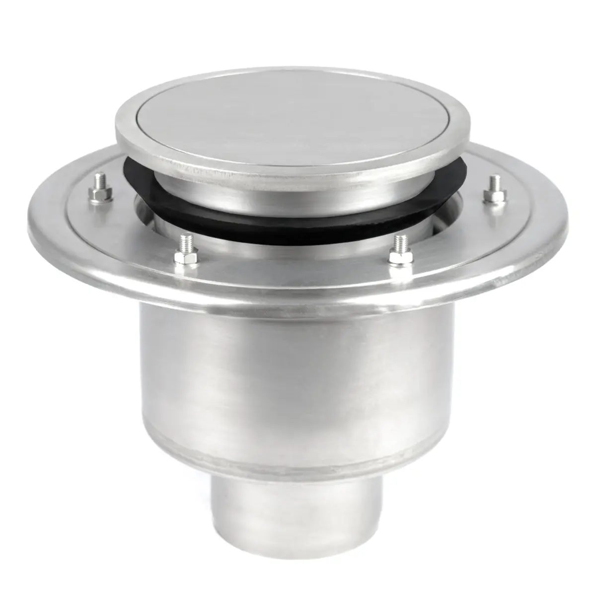 Siphon vertical rond en deux parties avec couvercle étanche