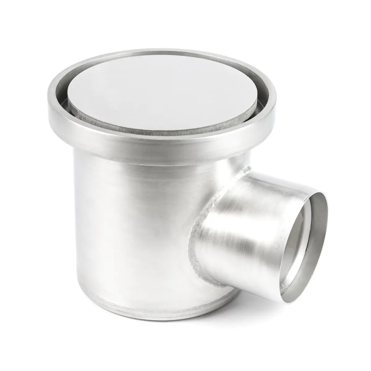 Entrée latérale ronde avec couvercle à plaque