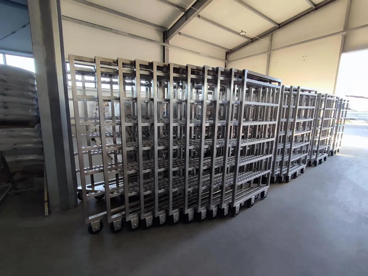 Chariots de fumage en acier inoxydable