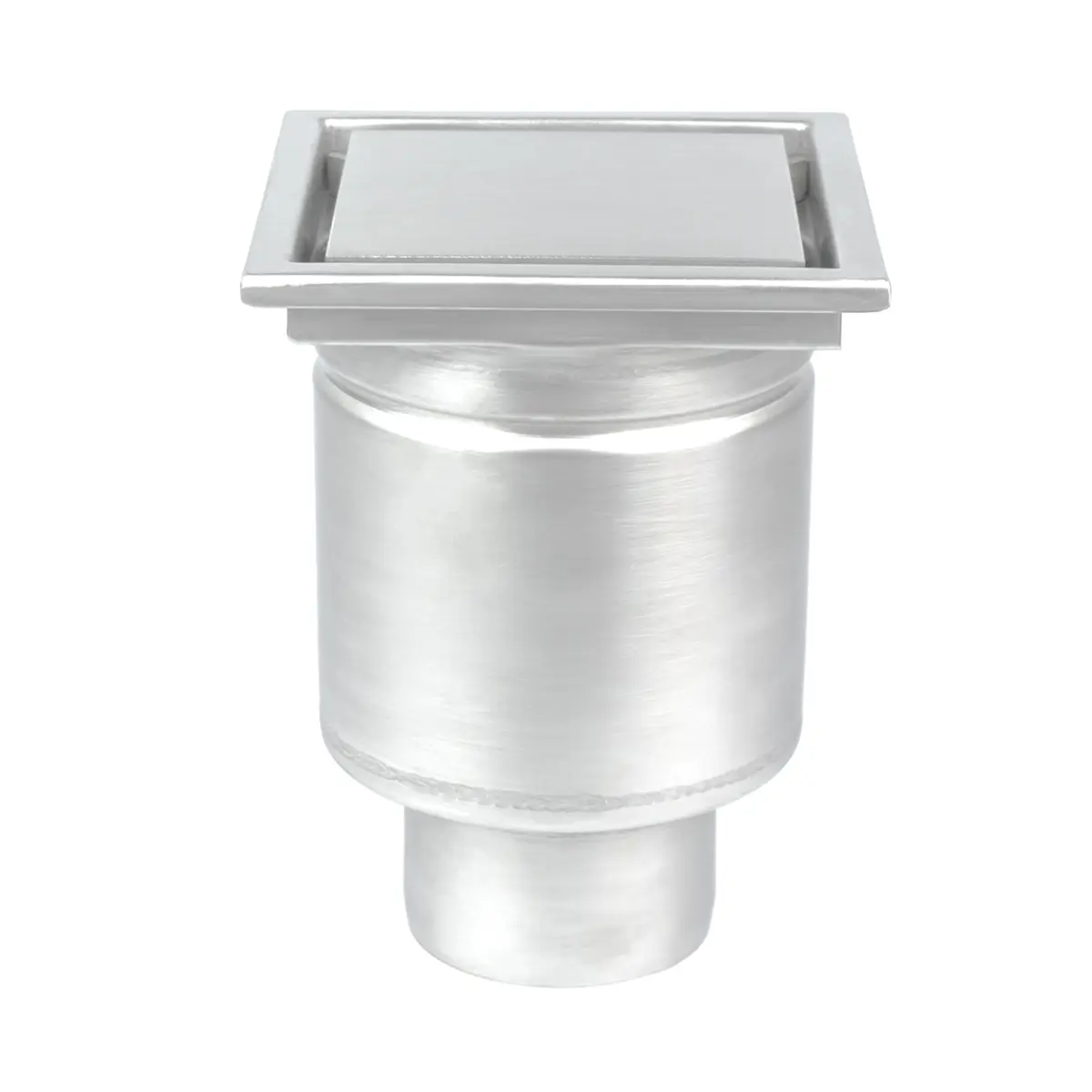 Siphon vertical carré avec couvercle en plaque