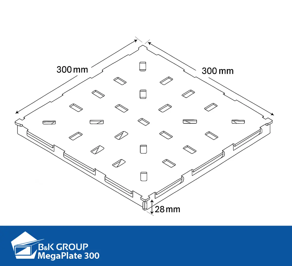 Plaques de sol en acier inoxydable MegaPlate 300