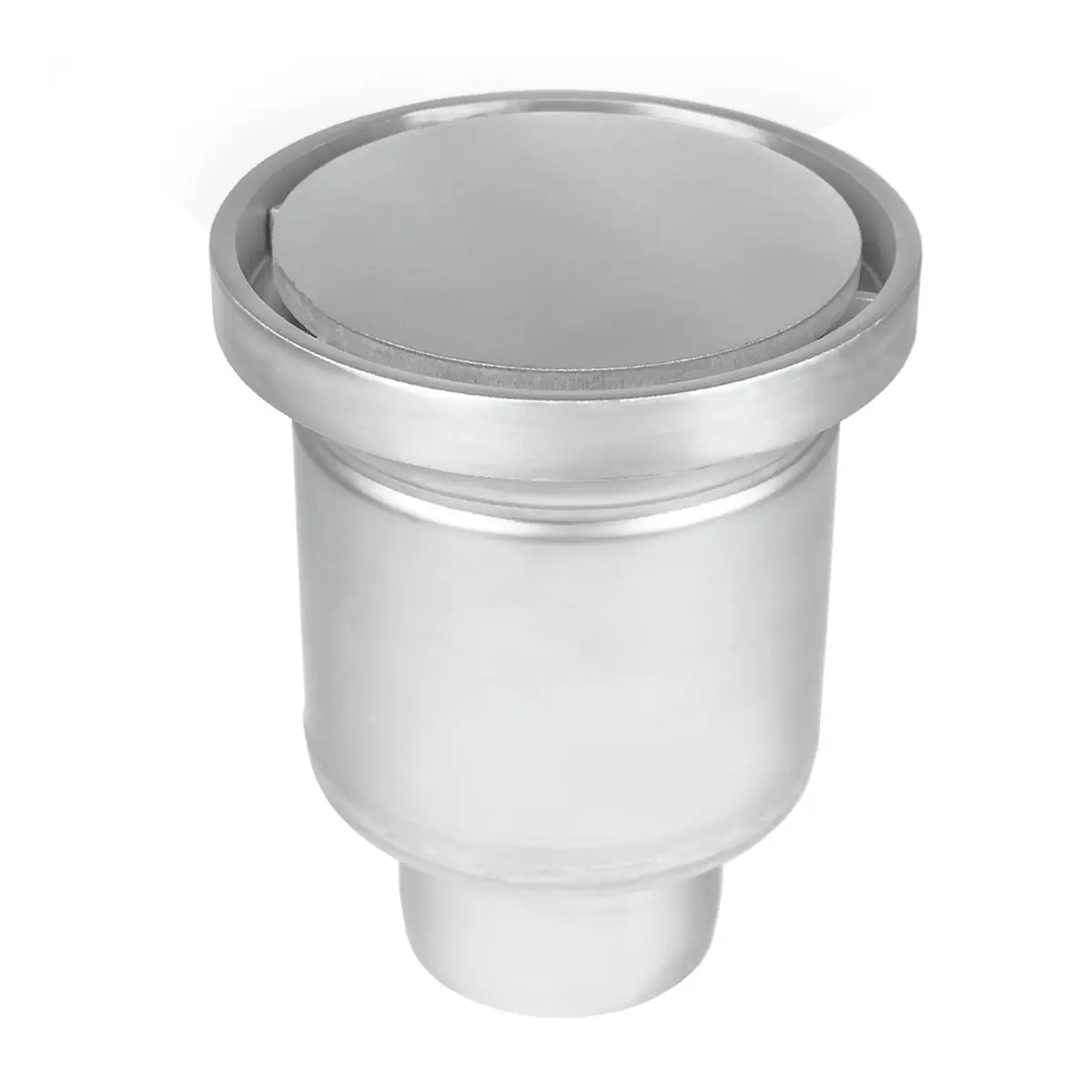 Siphon vertical rond avec couvercle à plaque