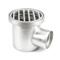 Siphon de sol rond professionnel en acier inoxydable avec couvercle robuste
