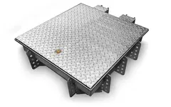 Trappe d'inspection en acier inoxydable 800x800 avec couvercle en tôle striée